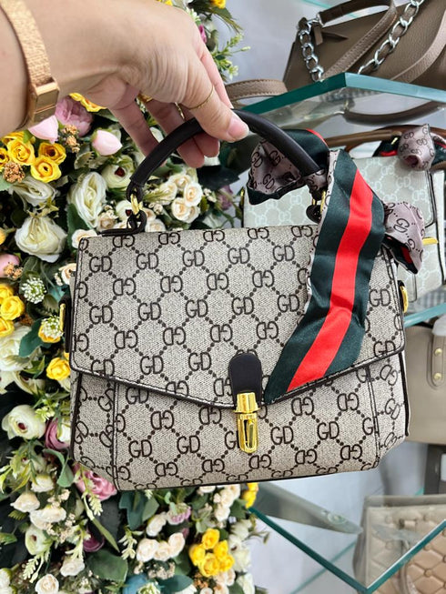 Genuine Leather Luxury Pattern Saddle Bag